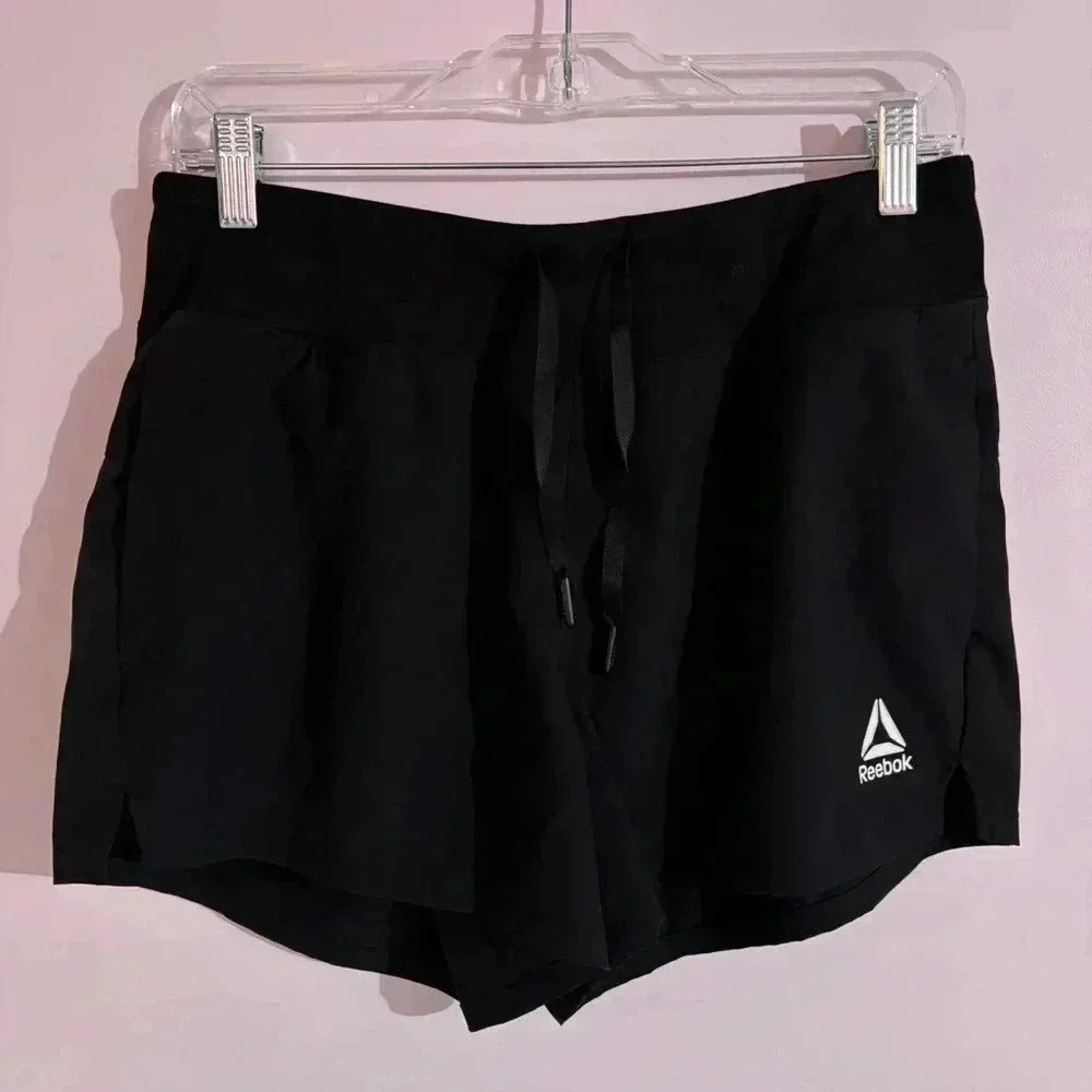 Reebok Running Shorts with Pockets Black Size Medium